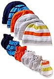 Onesies Brand Unisex Baby 12-Piece Cap and Mitten Set, stripe, 0-6 Months | Amazon (US)