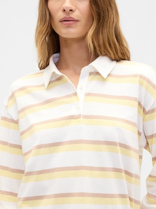 Oversized Stripe Rugby Polo Shirt | Gap Factory