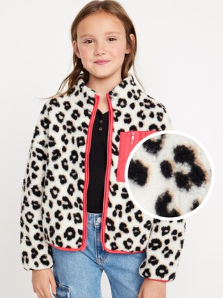 Cozy Sherpa Zip Pocket Jacket for Girls | Old Navy (US)
