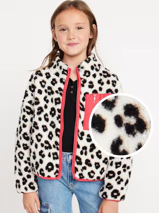 Cozy Sherpa Zip Pocket Jacket for Girls | Old Navy (US)