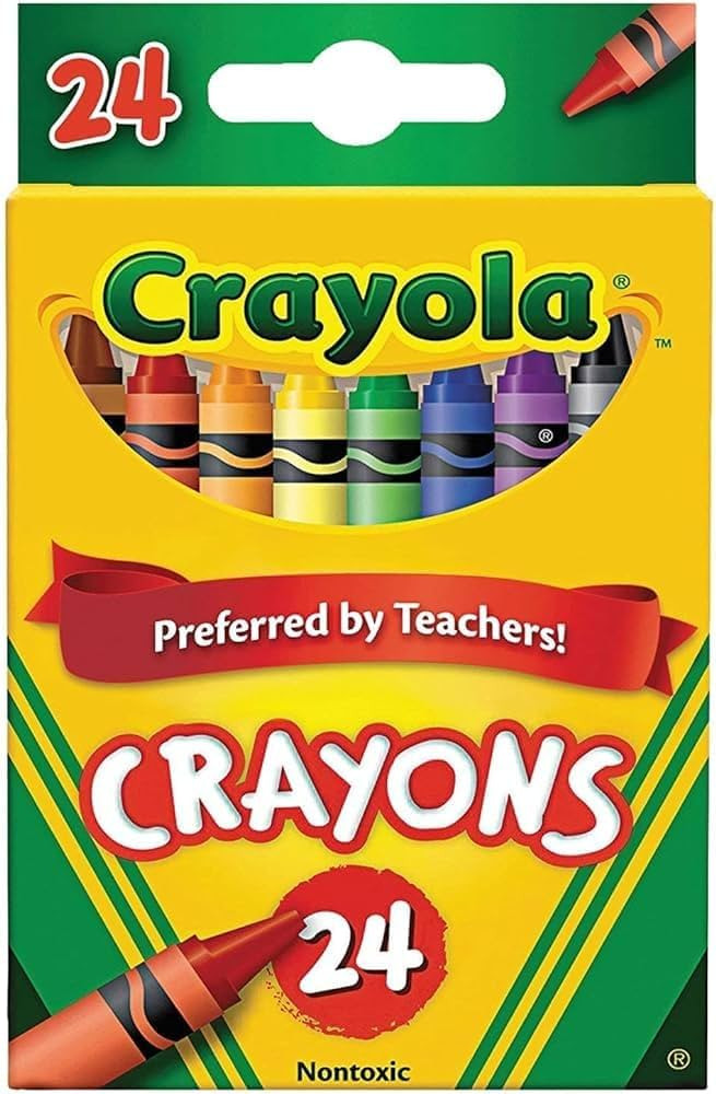 1 pack Crayons, Classic Colors, Crayons For Kids, School Crayons, Assorted Colors - 24 Crayons Pe... | Amazon (US)
