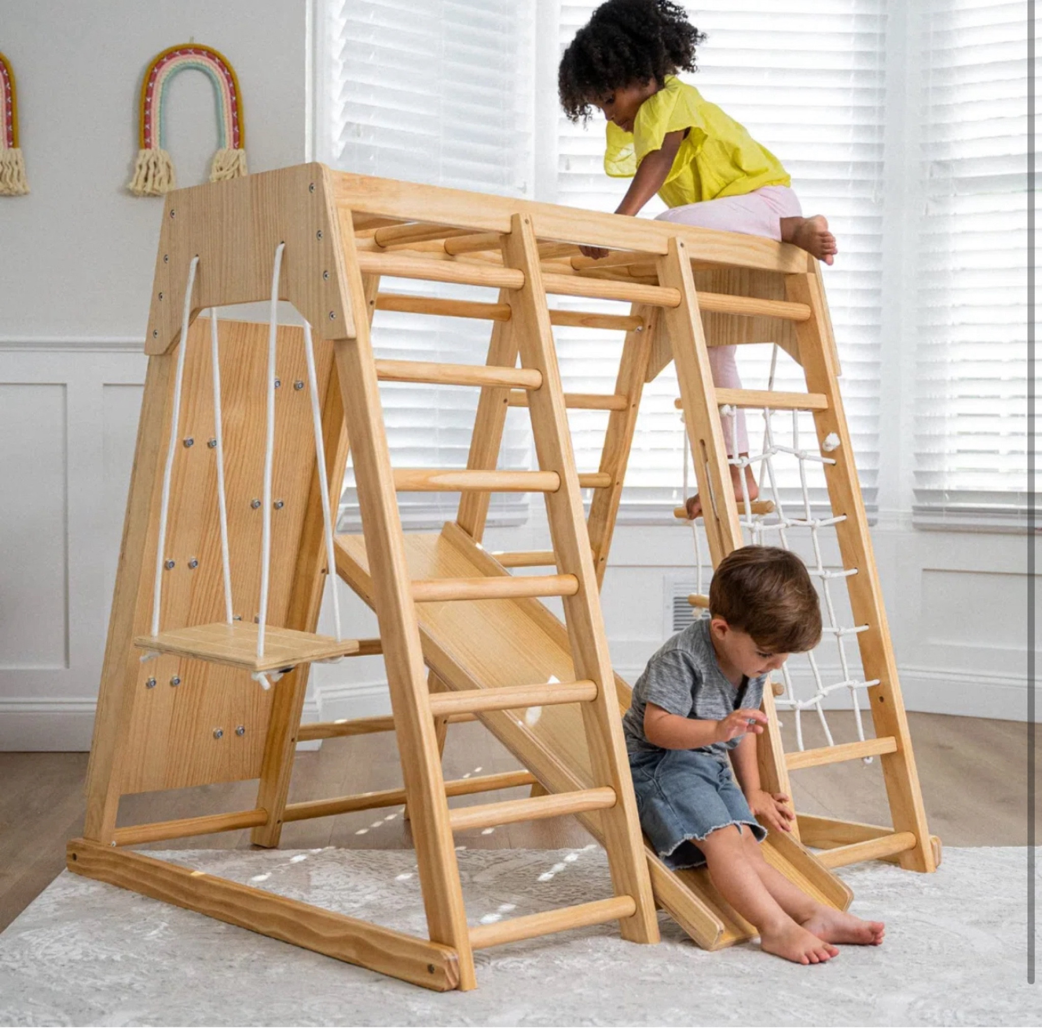 Indoor Montessori Jungle Gym
(I don’t know about you, but the weather has been wild by me and we haven’t been able to always go outside to play. This is a perfect set to have active kids gets their energy out AND use their brains for active thinking skills.) 

#LTKfamily #LTKhome #LTKkids