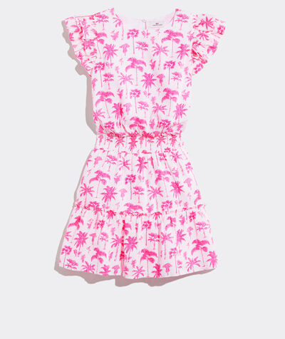 Palms and Plumeria Smocked Dress | vineyard vines