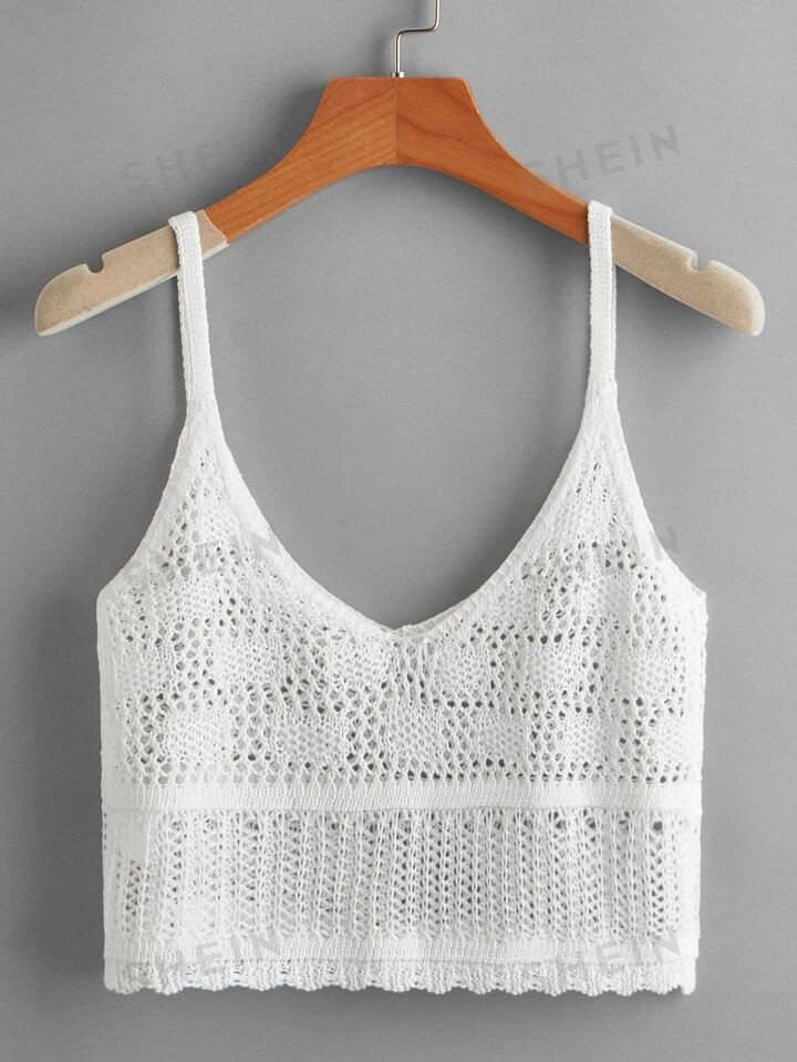 SHEIN Swim Solid Crop Cover Up | SHEIN