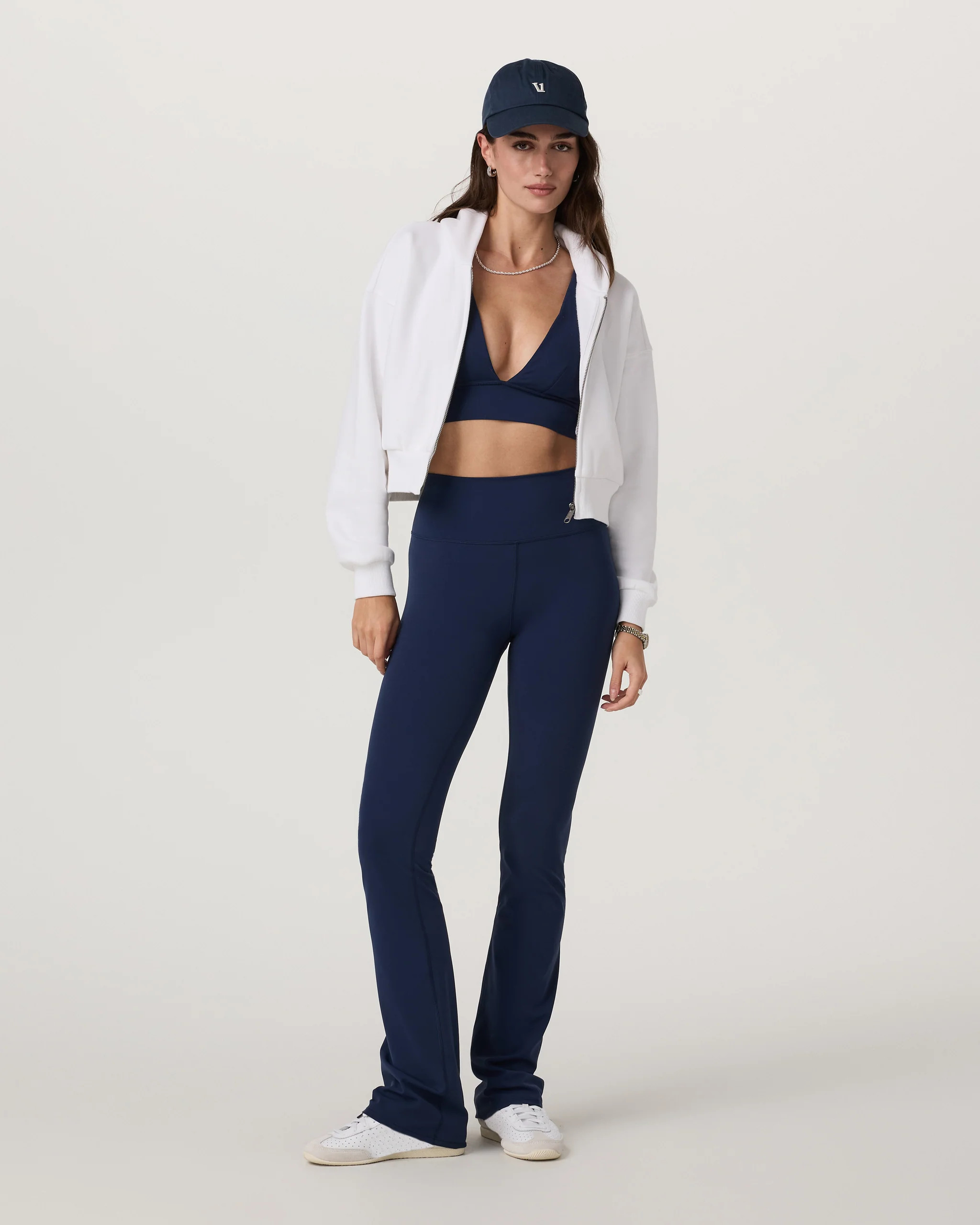 Restore Mini Full Zip Hoodie | Women's White Jacket | Vuori | Vuori Clothing (US & Canada)