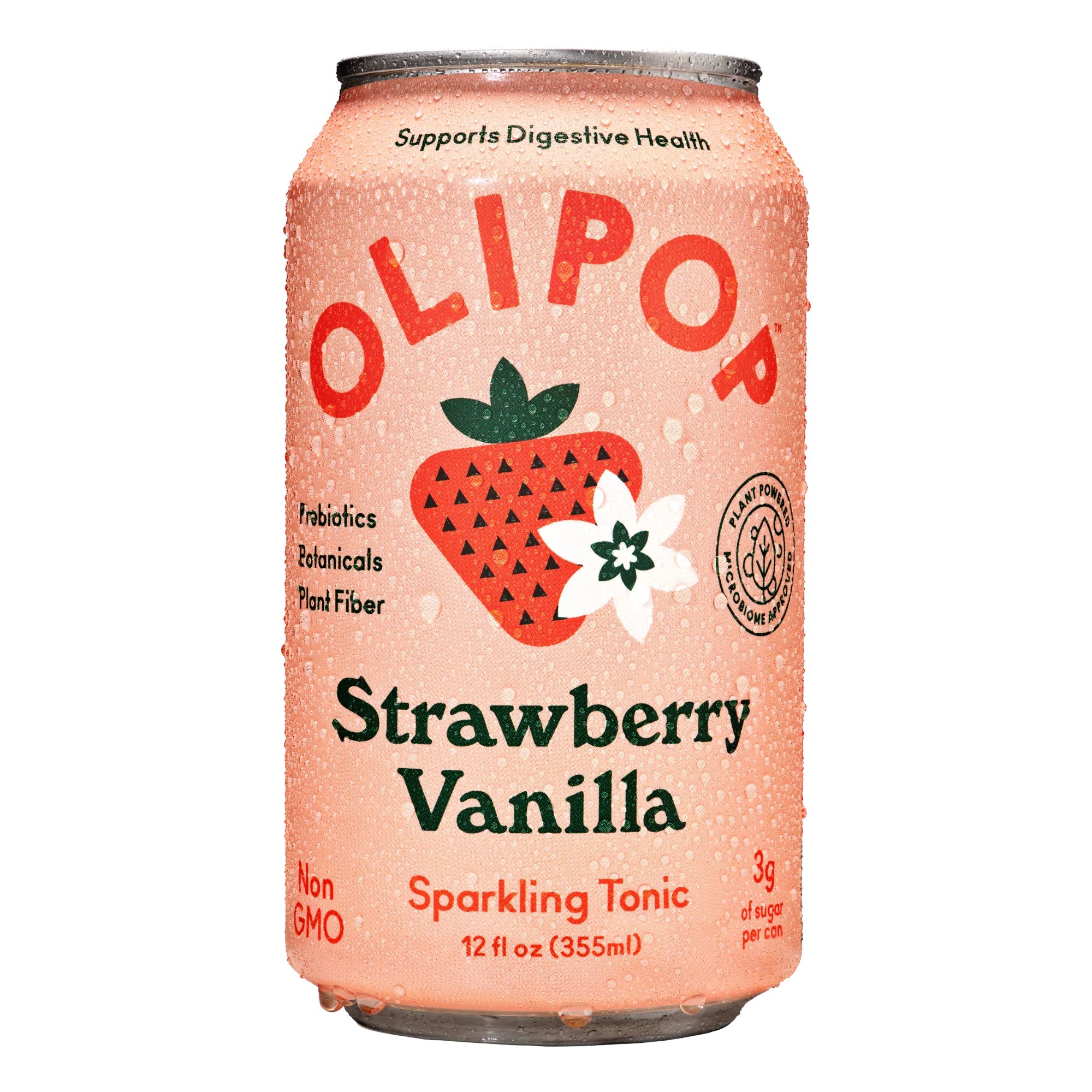 OLIPOP Strawberry Vanilla, A New Kind of Soda, 12 fl oz | Walmart (US)