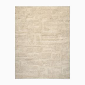 Rounded Shapes Shag Wool Rug | West Elm (US)