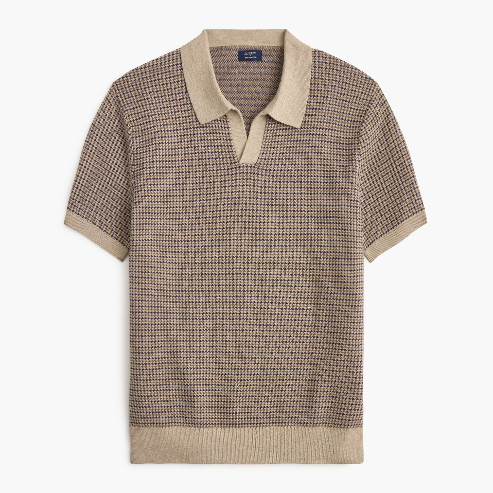 100% cotton cable-knit sweater-polo | J.Crew Factory