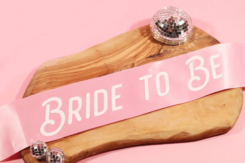 Retro Bride to Be Sash / Bridal Party Pink Bride Sash / - Etsy | Etsy (US)