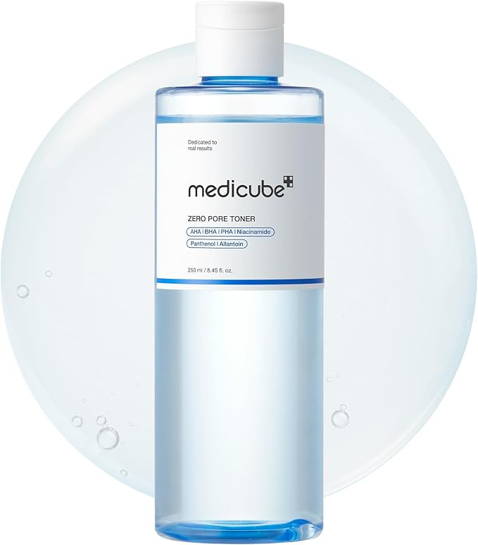 medicube Zero Pore Toner I Exfoliating & Hydrating Blue Bottle Water Toner with AHA, BHA, PHA, Ni... | Amazon (US)