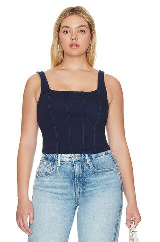 Good American Corset Top in Indigo377 from Revolve.com | Revolve Clothing (Global)