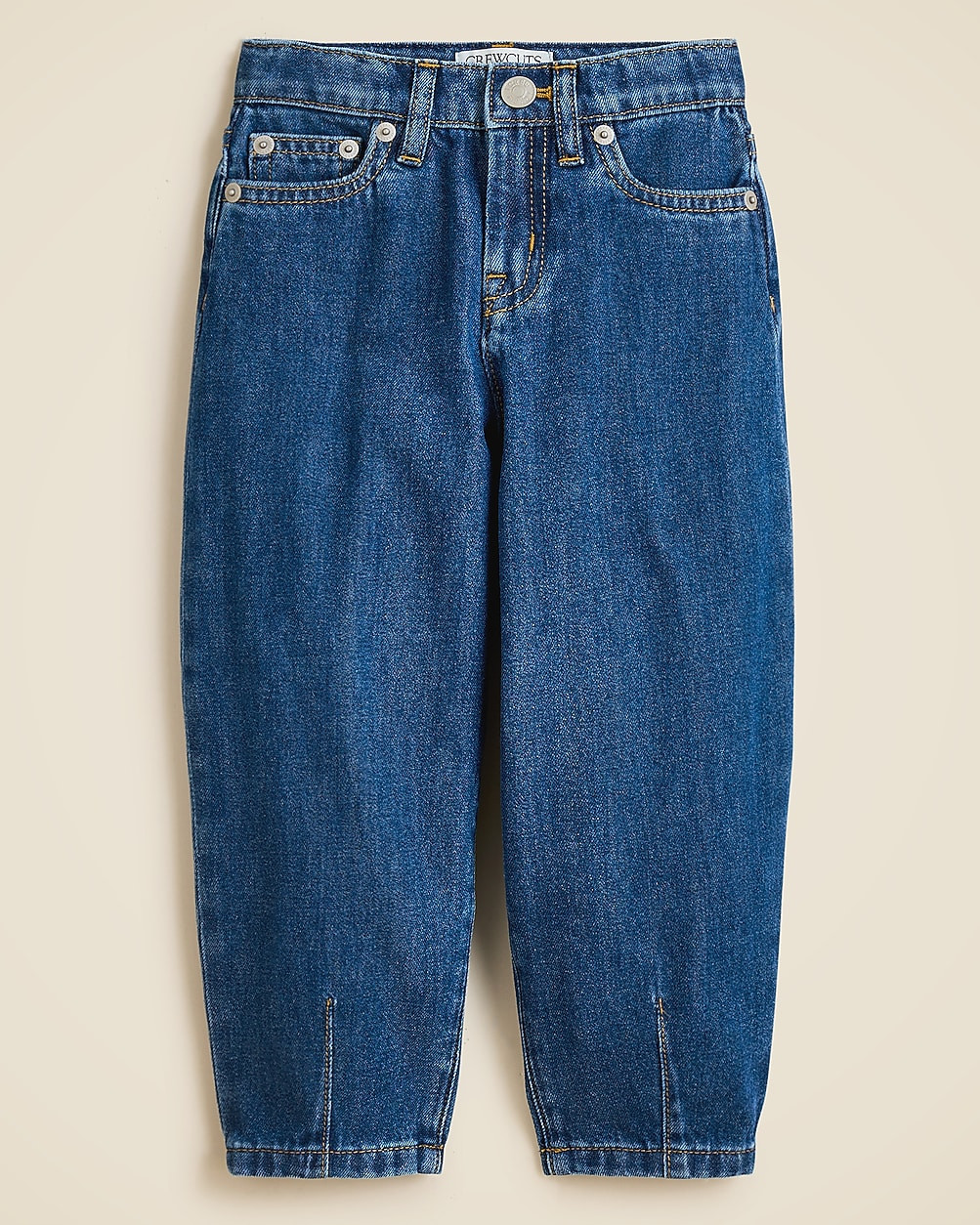 Girls' barrel-leg jean in drapey denim | J. Crew US