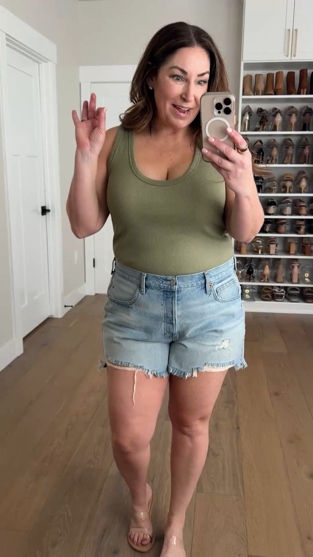 Target 🎯 knocked it out of the park again with these spring new arrivals! The shorts have a 4" inseam and not not stretchy but don't cut in. If in-between size up, wearing 14. White jeans wearing 14 size up if in-between, large in tanks 

#denimshorts #midsize #springbreak 

#LTKMidsize #LTKFindsUnder50 #LTKSeasonal