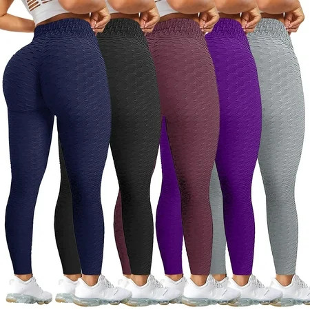 Tight Yoga Pants Butt Lifting Anti Cellulite Leggings for Women High Waisted Yoga Pants Workout Tumm | Walmart (US)