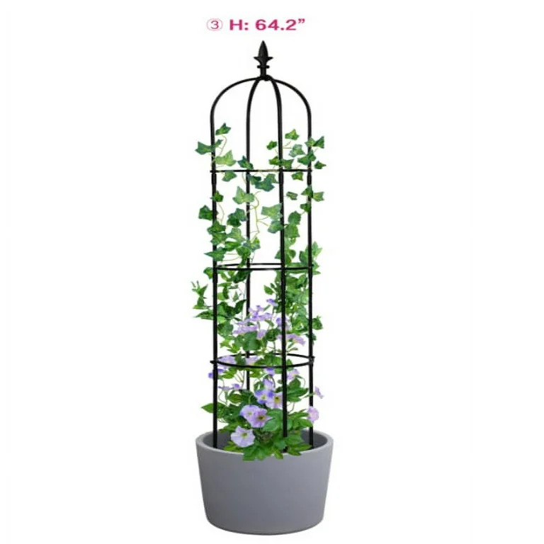 6.2ft Garden Obelisk Trellis,Lightweight Rustproof Plastic Coated Metal Tall Tower Trellis Stand,... | Walmart (US)