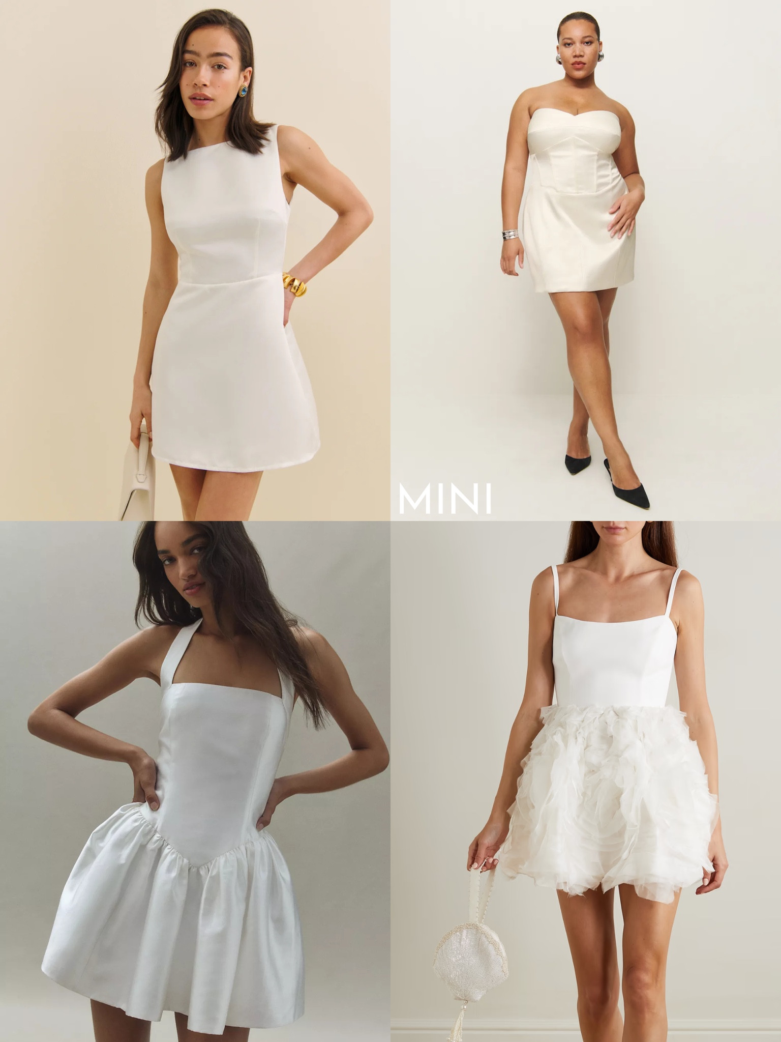 Mini white wedding dresses #weddingltk 
