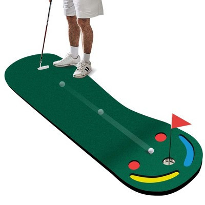 Costway 9.8FT X 3FT Par 3 Holes Golf Putting Green Mat Set for Indoor & Outdoor Practice | Target
