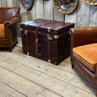 English Leather Trunk Set | Etsy (US)