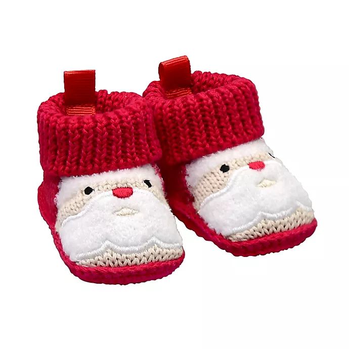 goldbug Newborn Crochet Knit Santa Bootie in Red | buybuy BABY | buybuy BABY