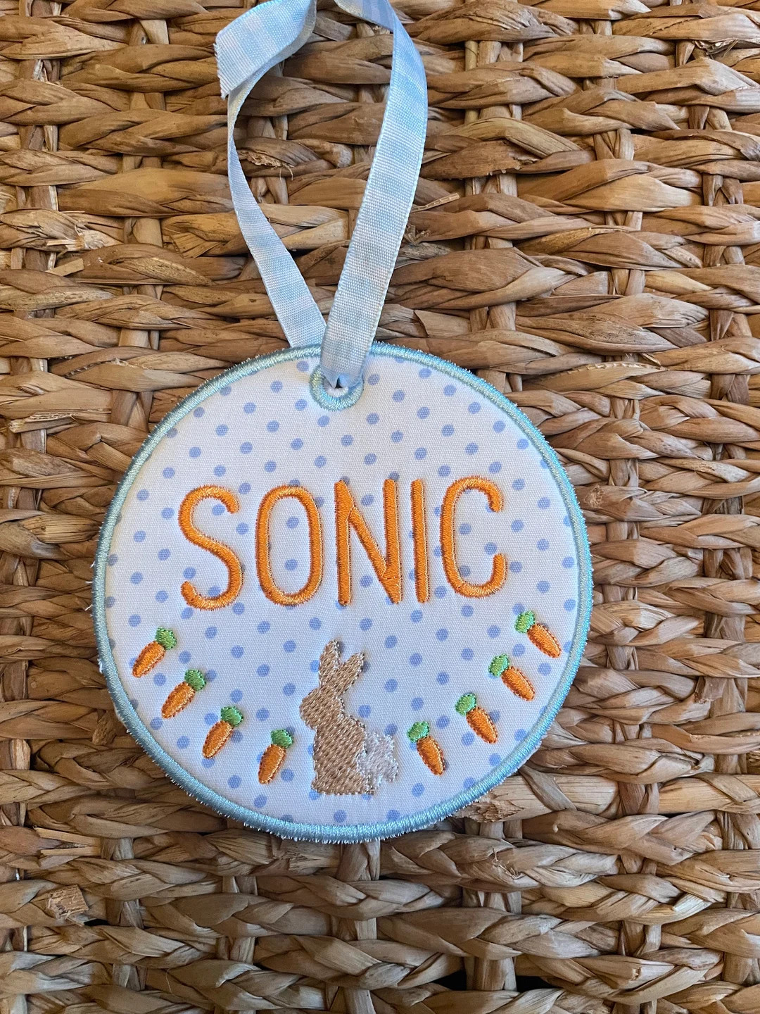 Easter Basket Tag| Monogrammed Bunny Basket Tag | My First Easter Tag, Personalized Easter Basket... | Etsy (US)