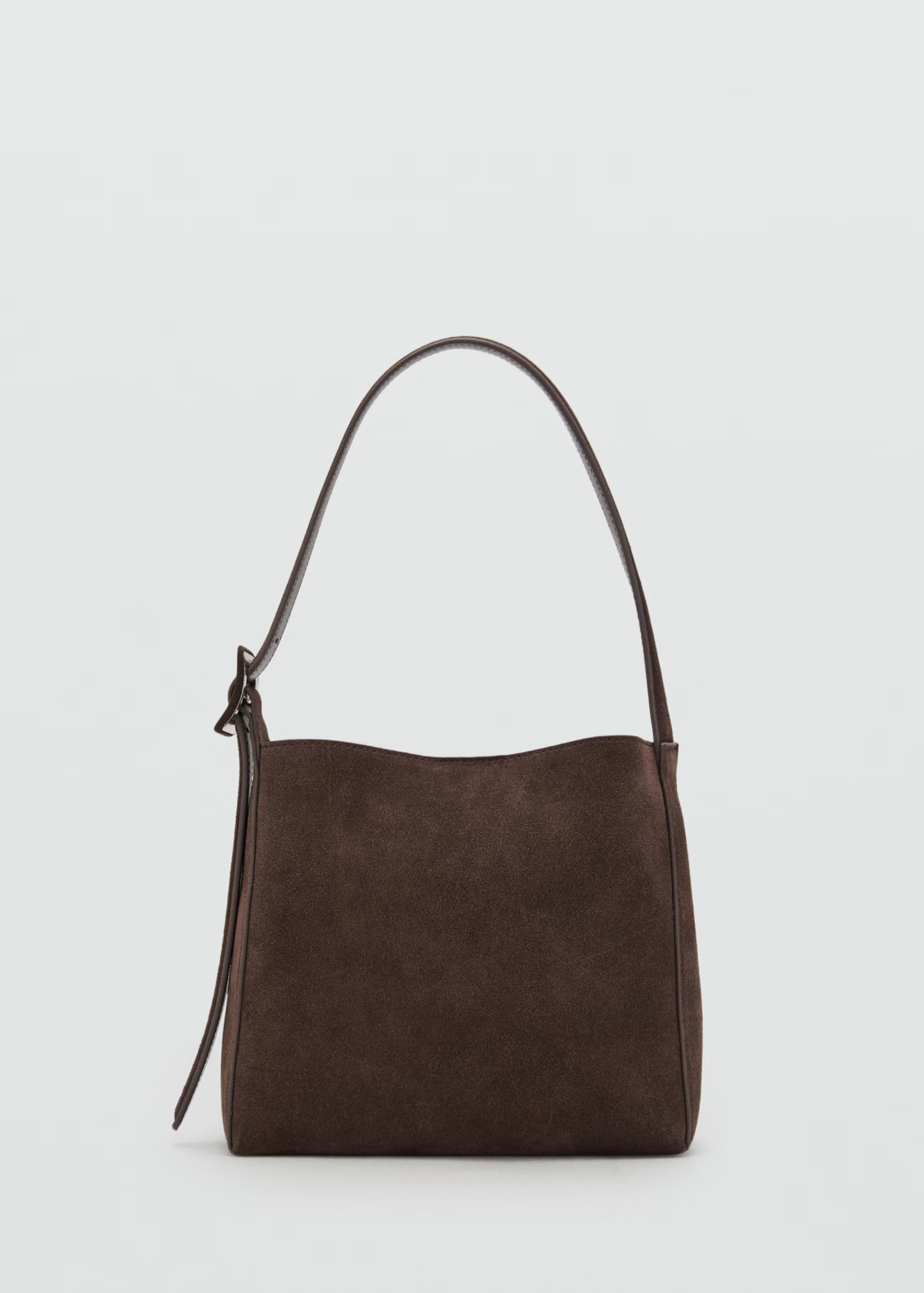 Suede leather shopper bag - Women | MANGO USA | Mango (US/MX/AU)