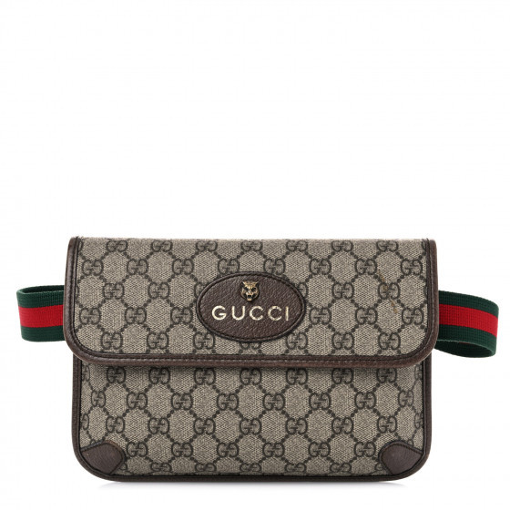 GUCCI GG Supreme Monogram Neo Vintage Web Belt Bag Brown | FASHIONPHILE | Fashionphile