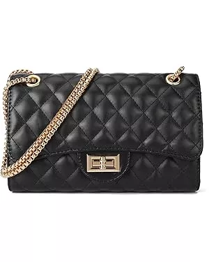 Quilted Crossbody Bags for Women Leather Ladies Shoulder Purses with Chain  Strap Stylish Clutch Purse