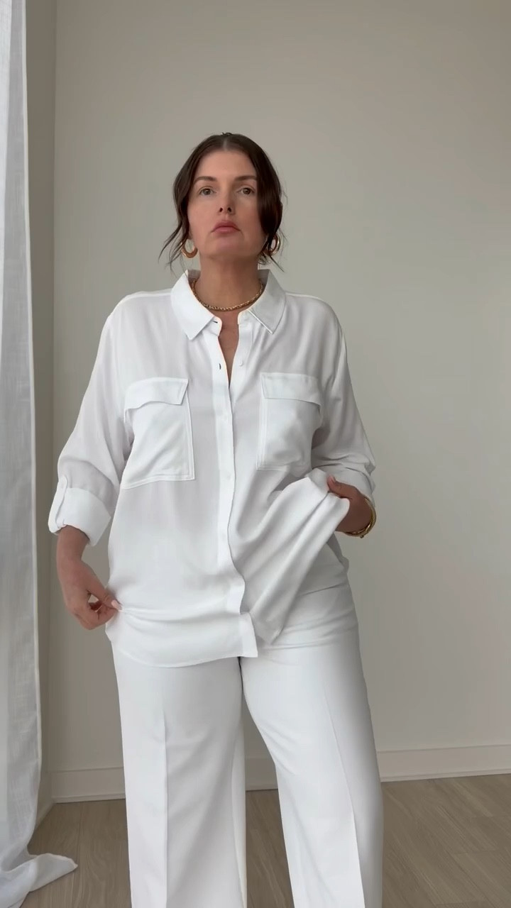 I found you the best elevated basics for work and everyday life. 

The classic editor trousers are so versatile. While you can wear them for work they’re a great piece to pair with a fitted tee and flat sandal for an elevated casual look this spring.

& you already know how versatile a classic button down is! I love the utility pockets and rolled sleeves on this style.

Trousers run tts
Sized up twice in the white button down
Sized up once in the tan button down

@Express #expresspartner #dresstoexpress

#LTKootd #LTKWorkwear #LTKOver40

#LTKdayinmylife #LTKWorkwear #LTKootd