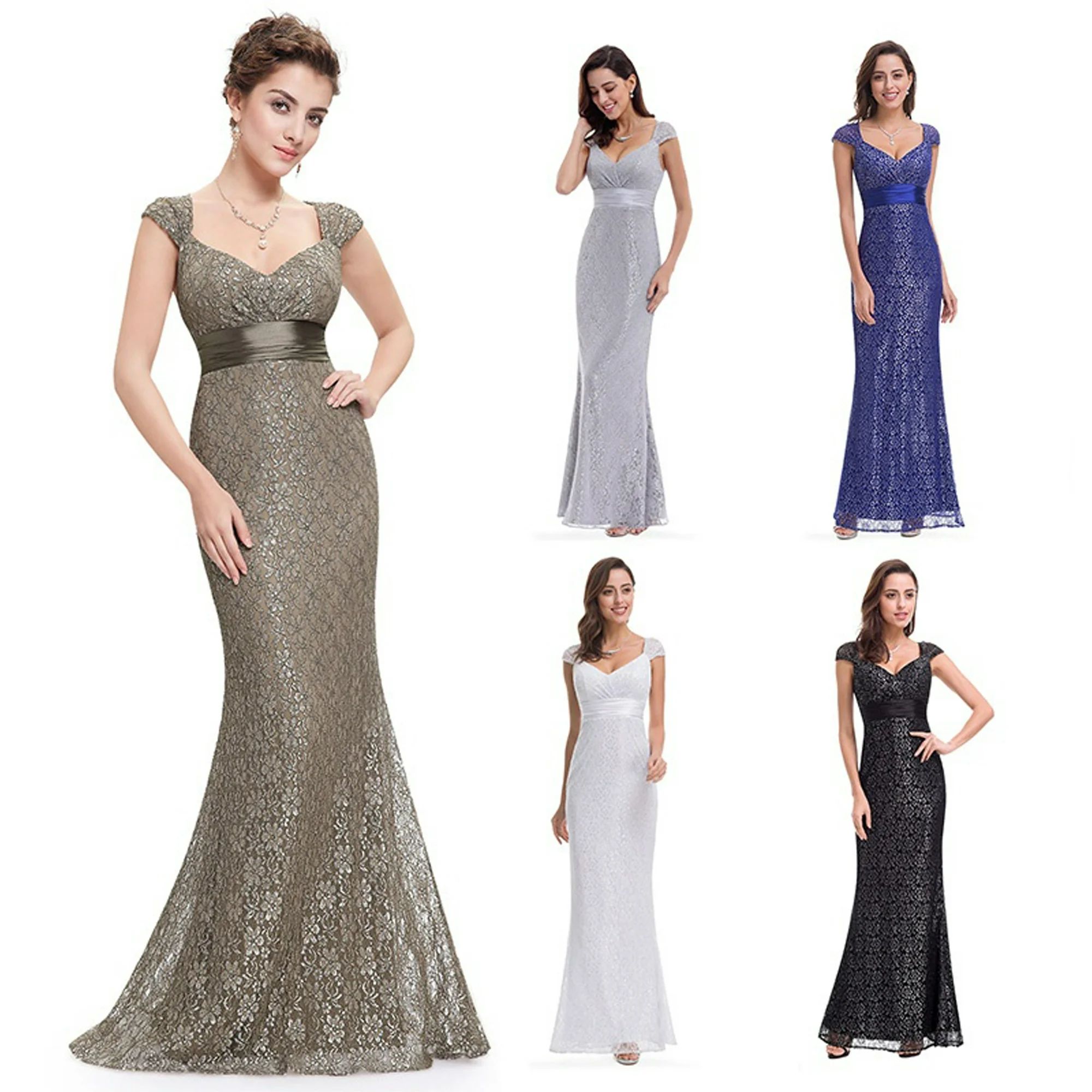 Ever-Pretty Womens Lace Summer Wedding Guest Mother of the Bride Dresses for Women 08798 Grey US1... | Walmart (US)