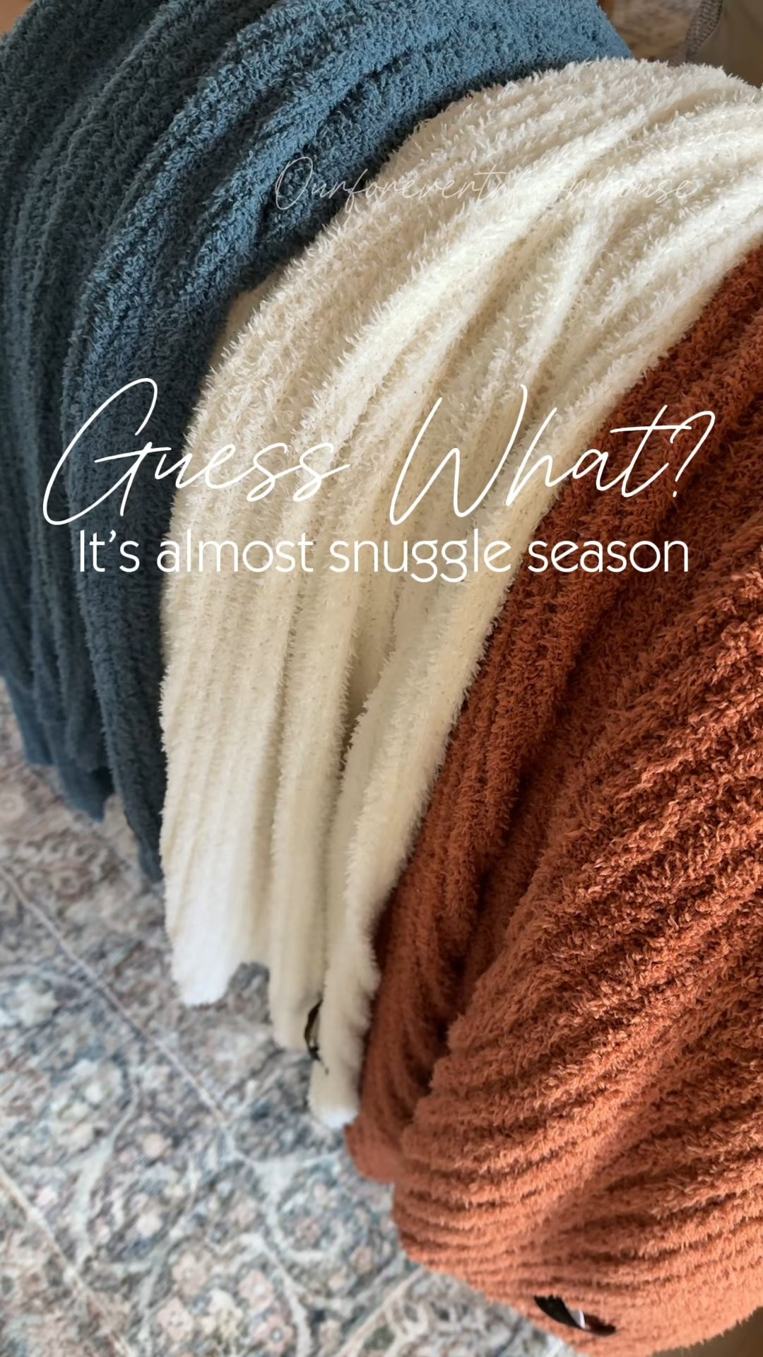 Guess what, it’s almost cozy season. Pulling this video from last year because these LUXOME ultra plush throws are still our favorite. A little splurge, but worth every penny—they get used more than anything else in the house. Three of my favorite colors shown here.

#CozySeason #HomeDecor #FallVibes #BlanketLover #LuxuryThrows #HomeComforts #InteriorStyling #Luxome

#LTKSeasonal #LTKHome