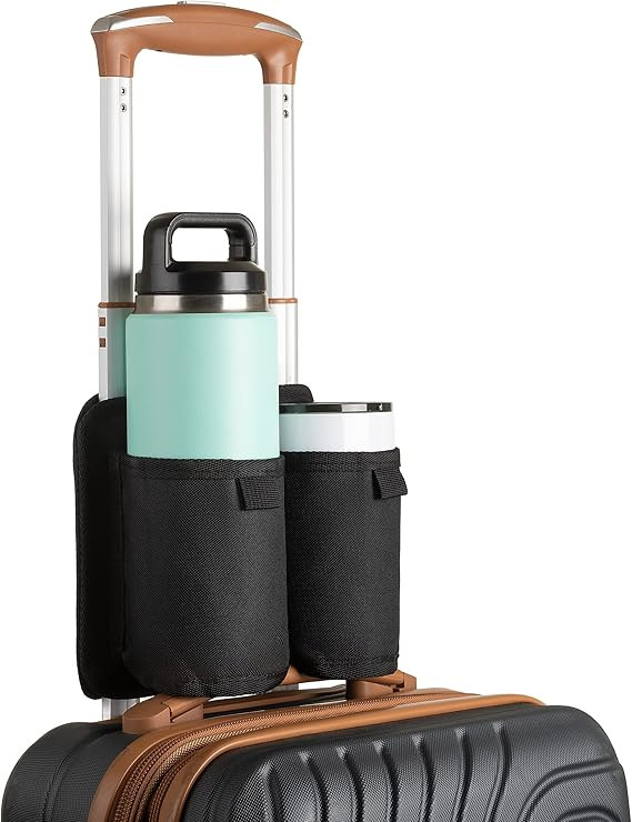Travel Gifts Carry On Luggage Accessories Coffee Cup Holder for Suitcase - Cool Traveler Airport ... | Amazon (US)