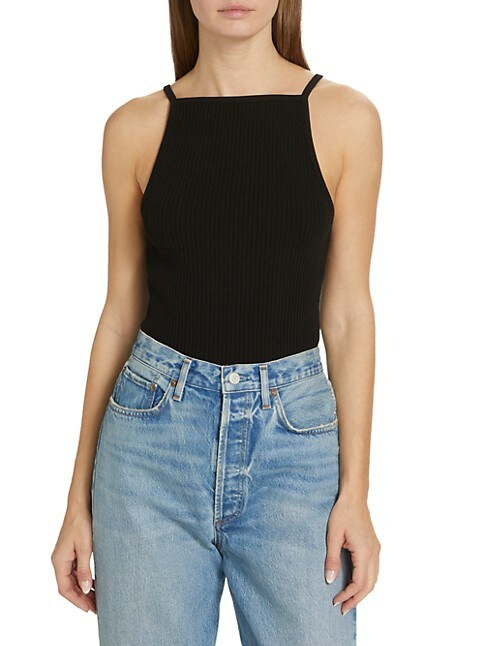 Mina Cotton Rib-Knit Tank | Saks Fifth Avenue