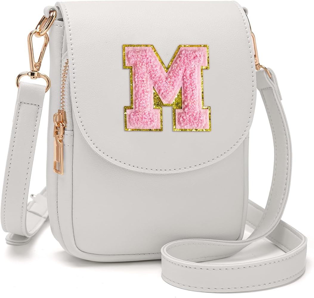 Crossbody Purse for Teen Girls Small Initial Cell Phone Toddler Purse Leather Triple Compartment ... | Amazon (US)