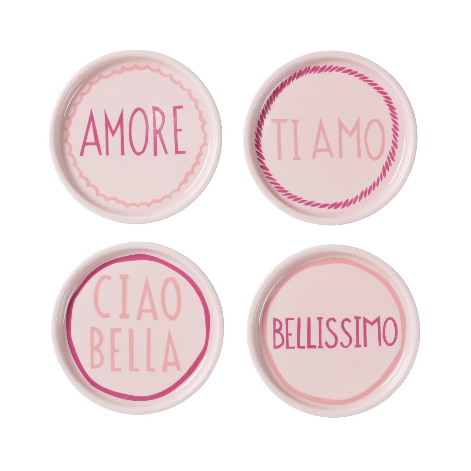 Pink Italian Coasters | In the Roundhouse