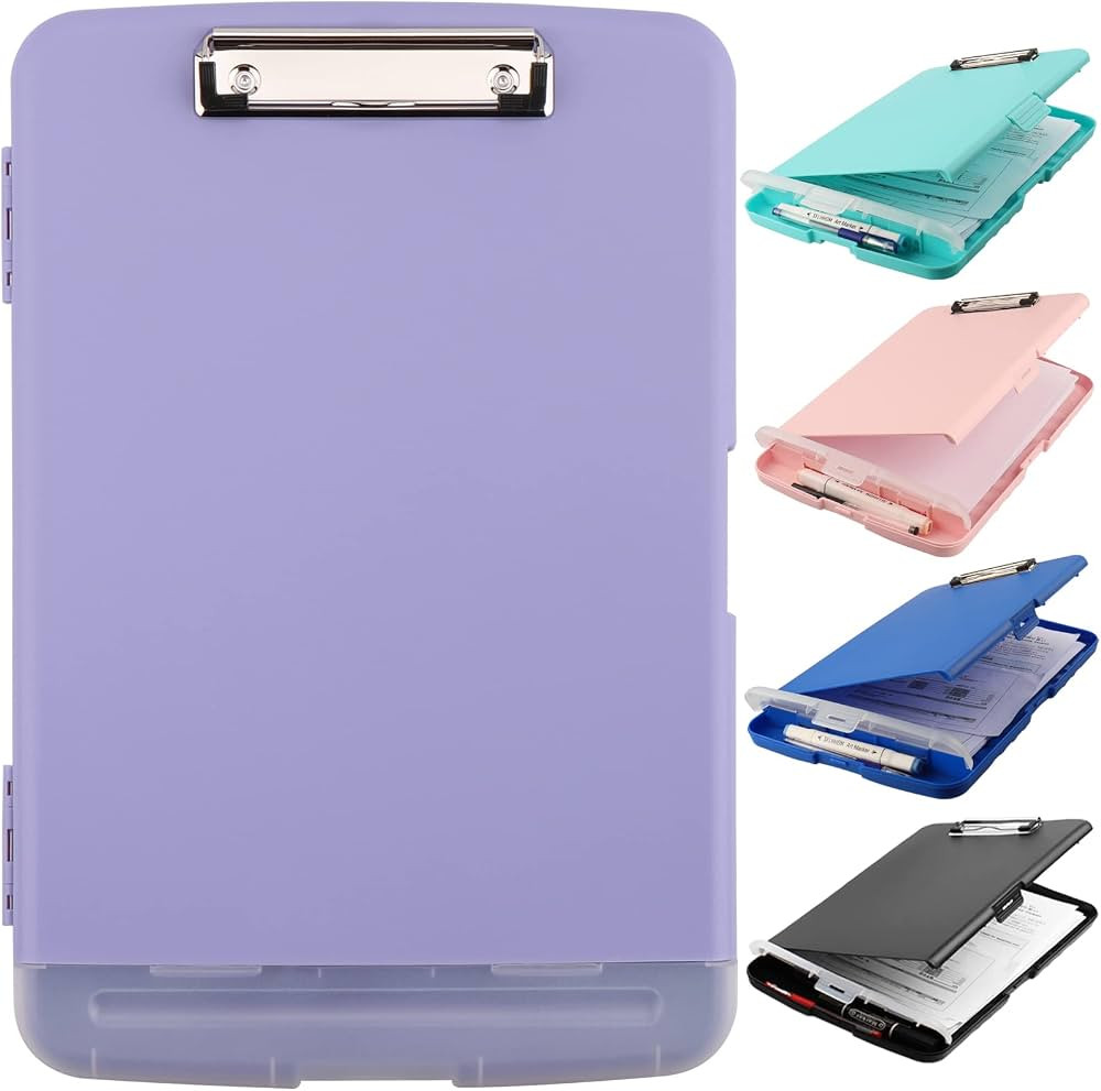 Clipboard with Storage, A4 Binder Nursing Clipboards with Pen Holder, Heavy Duty Storage Clipboar... | Amazon (US)