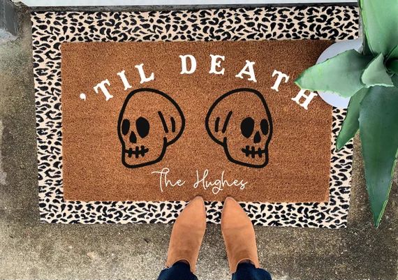 Skull Doormat Customized Doormat Wedding Gift Housewarming - Etsy | Etsy (US)