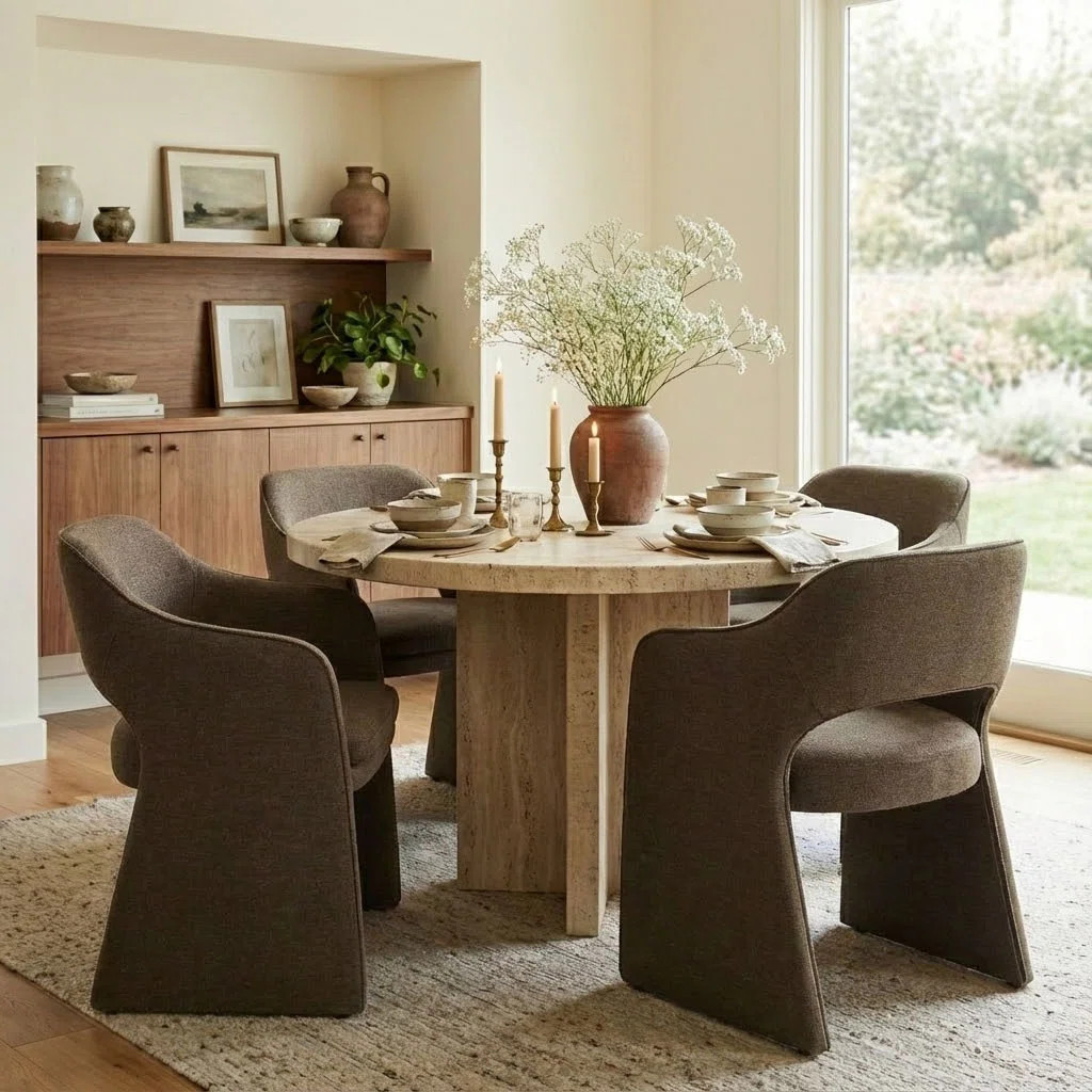 19" Seat Height Upholstered Waterproof Dining Chair (Set of 4) | Wayfair North America