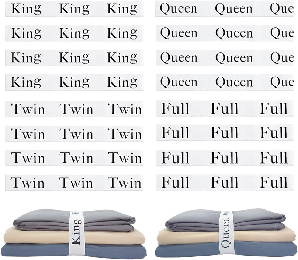 16 Pieces Bed Sheet Organizer Bands, Closet Organization Sheet Straps, Linen Labels Bedding Bands... | Amazon (US)