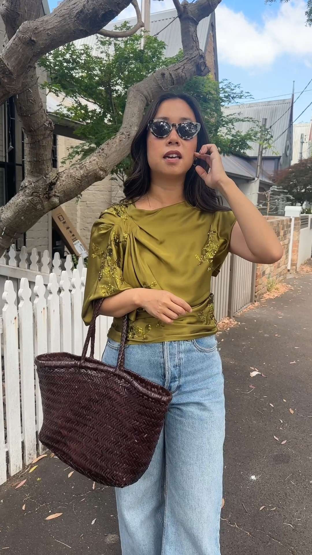 Size AU 8 in my Scanlan Theodore top (currently on saaaale), size 26 in the jeans, bag, sunnies and sandals linked  

 #LTKaustralia #LTKjeans #LTKpetite