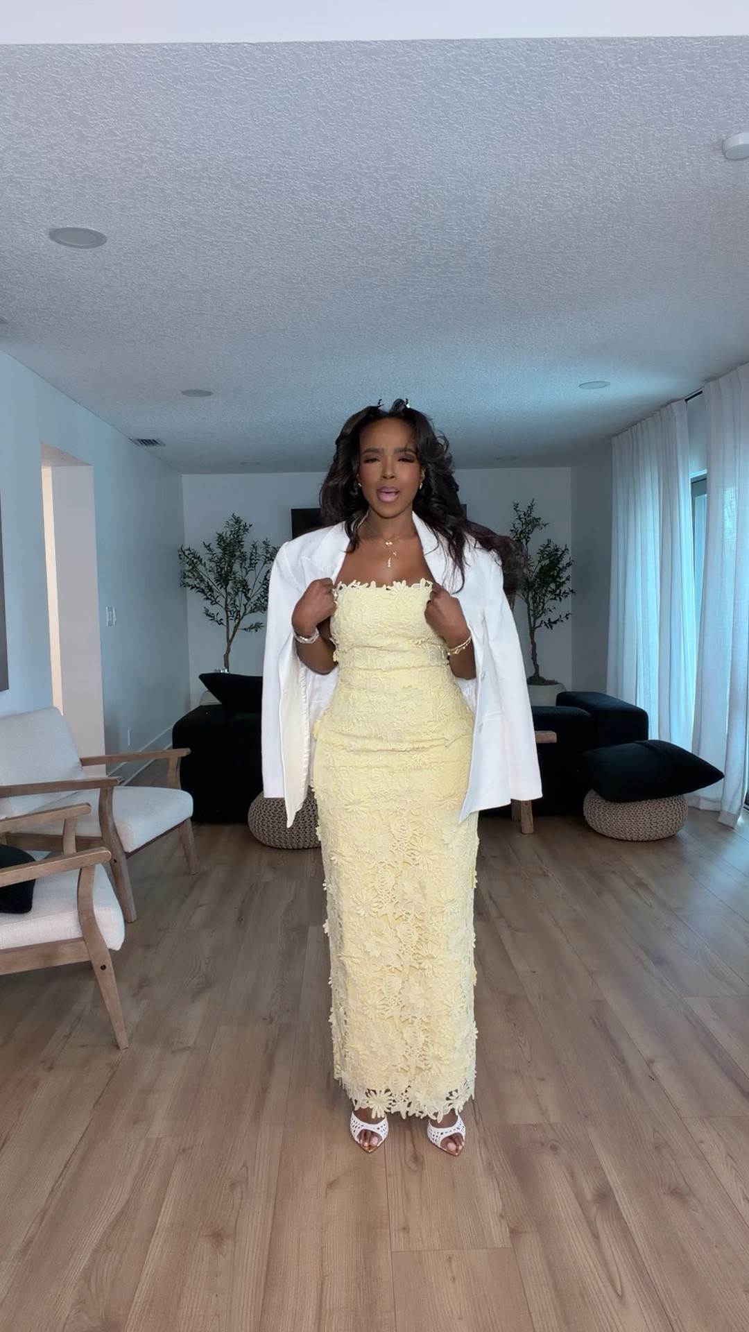 Hi babes ✨ Scroll to shop this elegant yellow lace dress 💛

This look feels so classy, feminine, and timeless. The lace detail paired with the white blazer gives such an elevated vibe while still feeling soft and effortless. I love outfits like this because they instantly make you feel dressed up without needing much styling.

Perfect for weddings, brunches, baby showers, vacations, bridal events, and spring/summer occasions.

📏 Measurements: 5’4” | 140 lbs | 36D bust | 27” waist | 40” hips  
Wearing a size Small

#LTKWedding #LTKStyleTip #LTKPetite