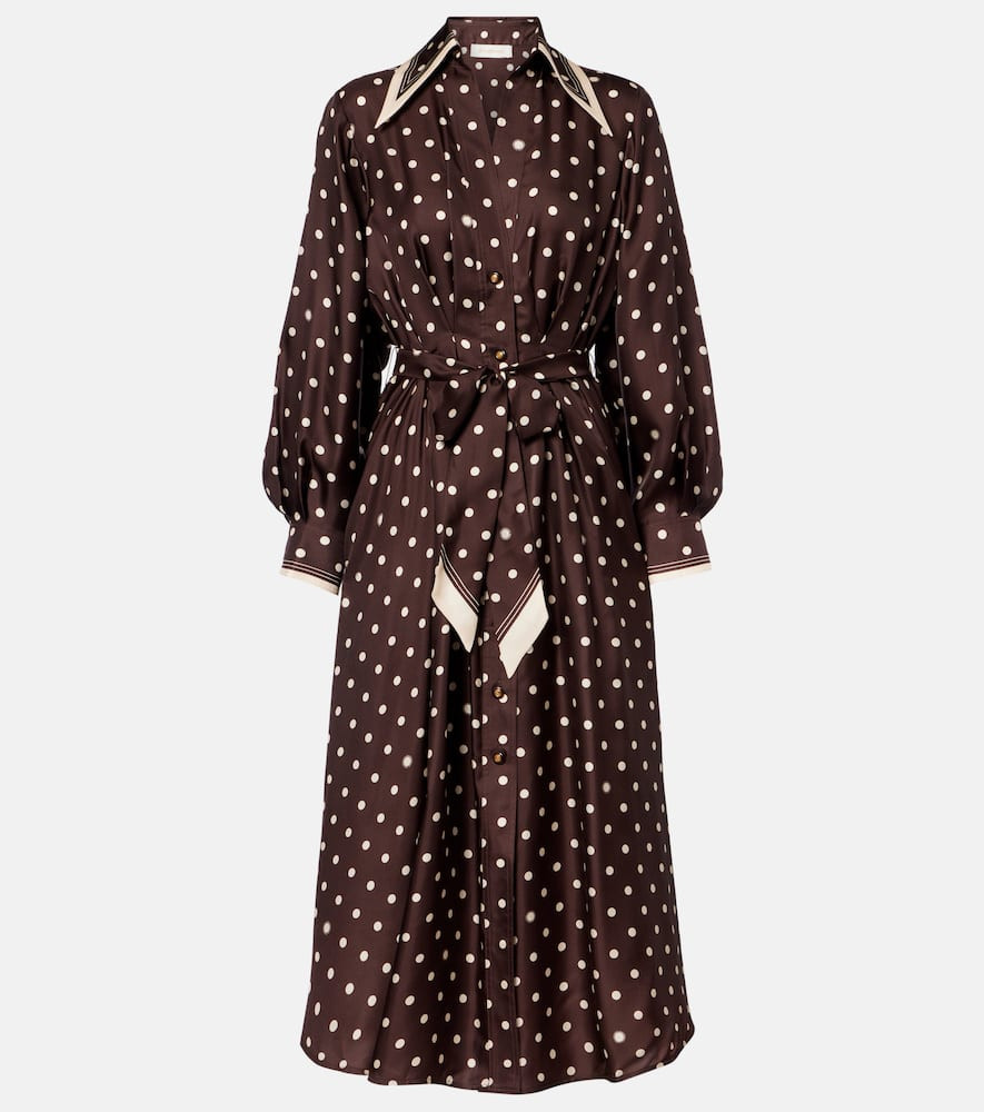 Zimmermann Polka-dot belted silk shirt dress | Mytheresa (INTL)