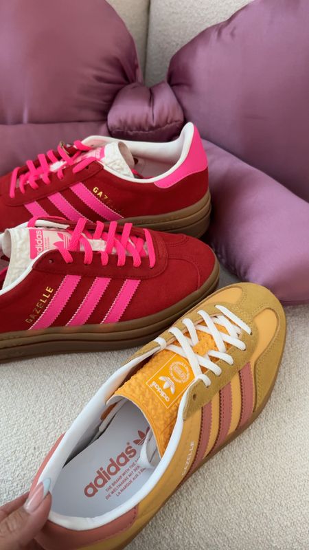 Adidas Gazelles are my low key addiction 🥴 these two colors are so beautiful IRL! Both colors of the season 💛 size down a whole size (imo)

#LTKfindsunder100 #LTKVideo #LTKshoecrush