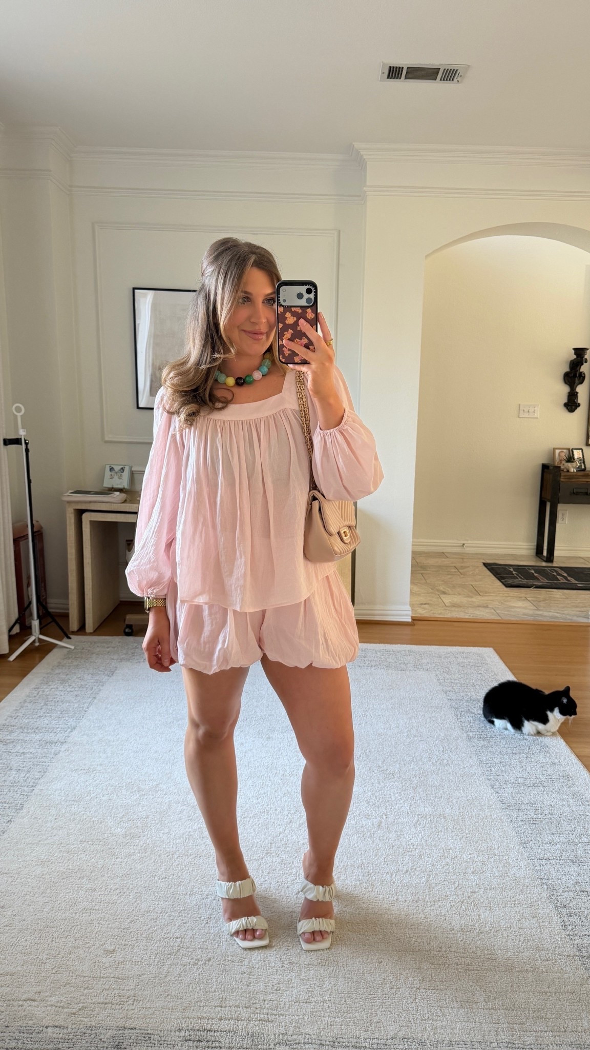 OOTN! Love this set from Target for spring and this new colorful, chunky necklace paired with it 💛

Linking similar shoes and purse!

#LTKgrwm #LTKootd