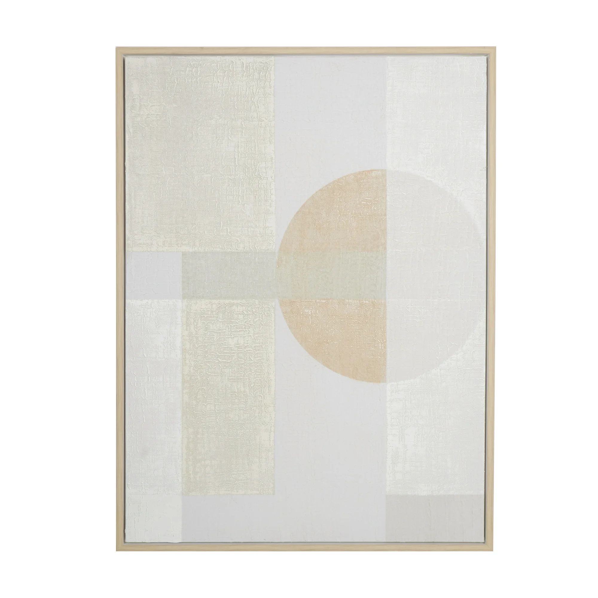 36" x 47" Minimalist Mid Century Modern Abstract Framed Wall Art with Peach Accents, by The Novog... | Walmart (US)
