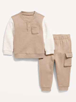 Henley Sweatshirt and Cargo Sweatpants Set for Baby | Old Navy (US)