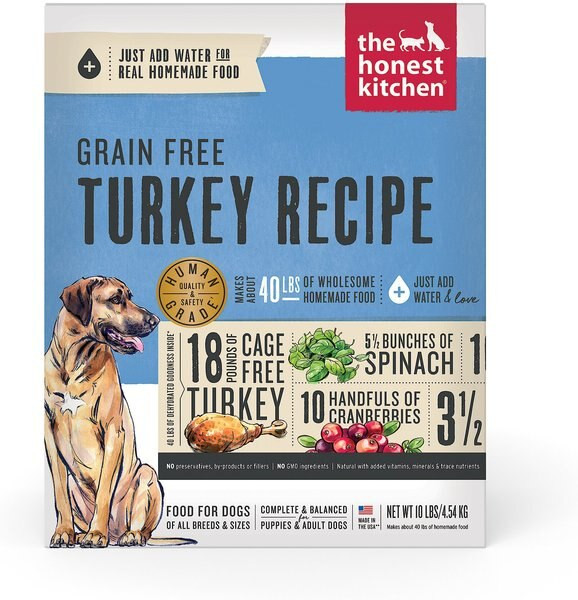 The Honest Kitchen Turkey Recipe Grain-Free Dehydrated Dog Food | Chewy.com