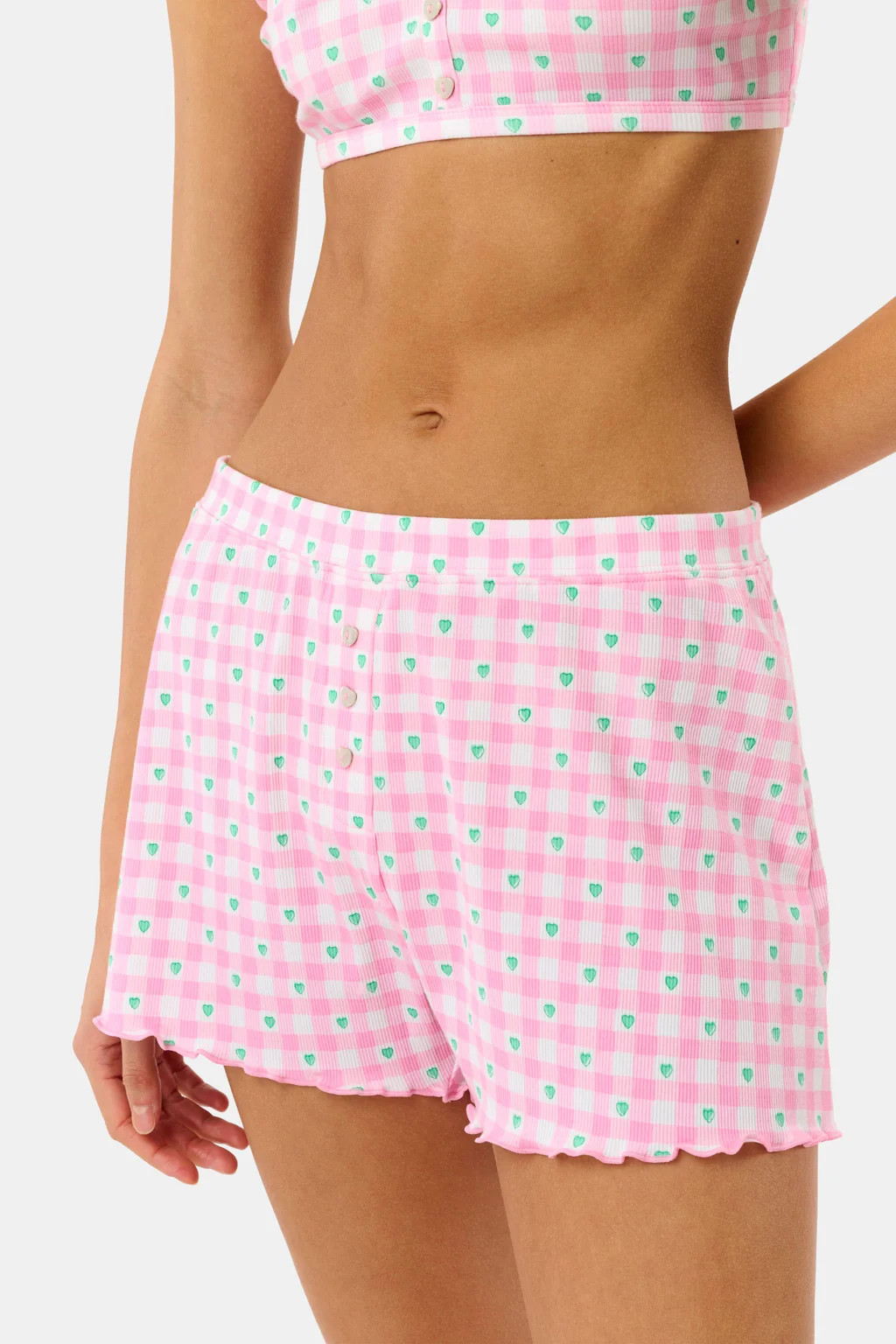Gingham Hearts Sullivan Shortie | Roller Rabbit