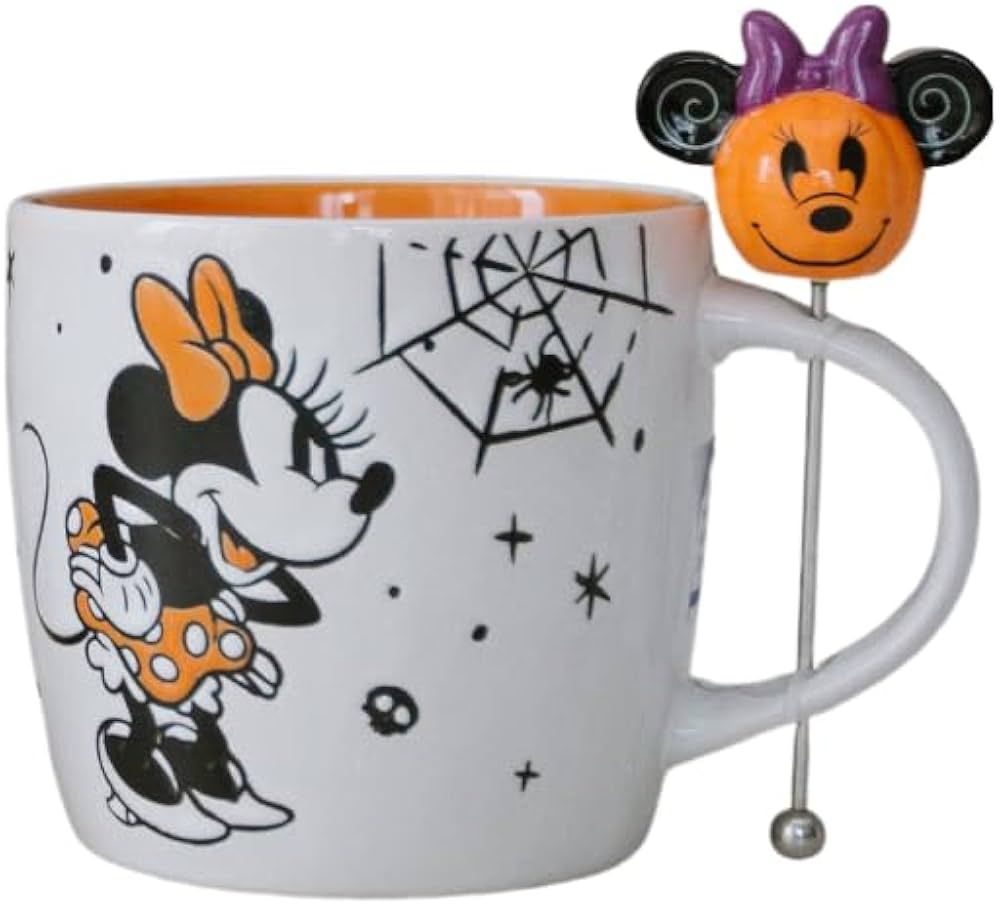 Disney Halloween Minnie Mouse Stirrer Mug | Cute Ceramic Housewarming Gifts For Men and Women And... | Amazon (US)