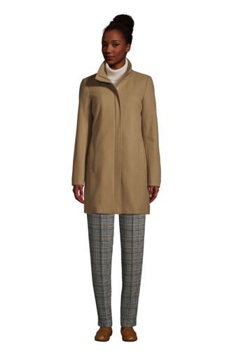 Women's Insulated Long Wool Dress Coat | Lands' End (US)