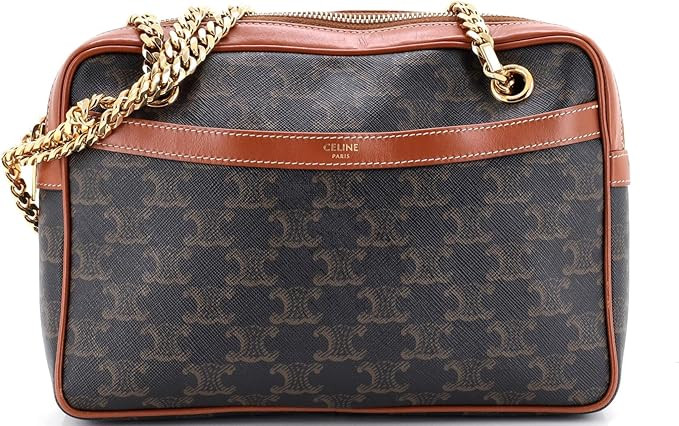 Amazon.com: Celine, Pre-Loved Patapans Bag Triomphe Coated Canvas Small, Brown : Amazon Luxury | Amazon (US)